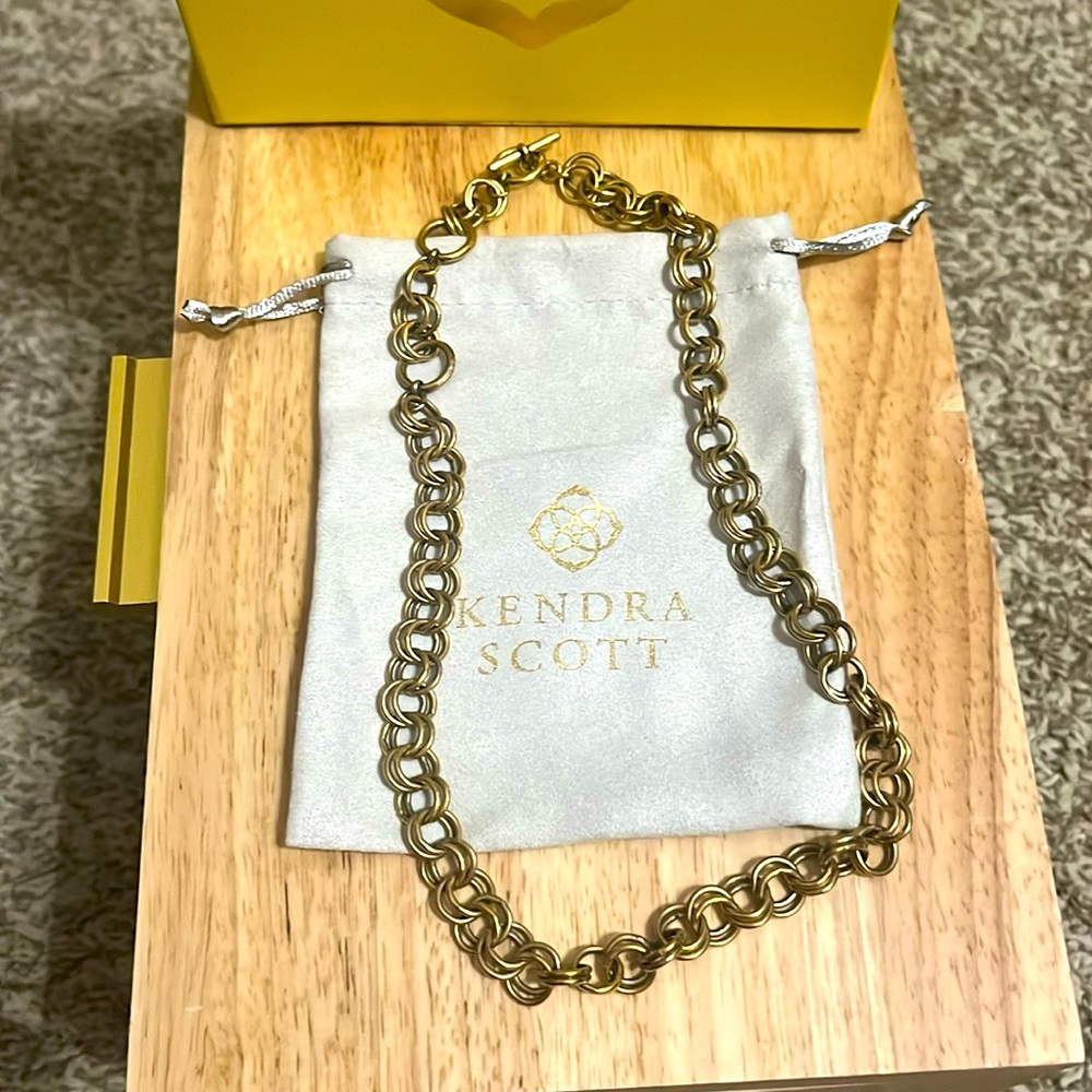 Brass charm necklace chain